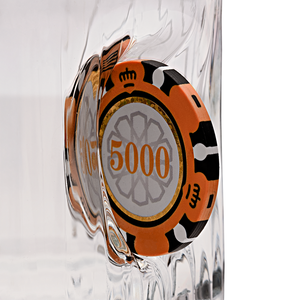 Poker Fişli 2’li 355cc Kristal Set Poker Sever Casino Hediyesi