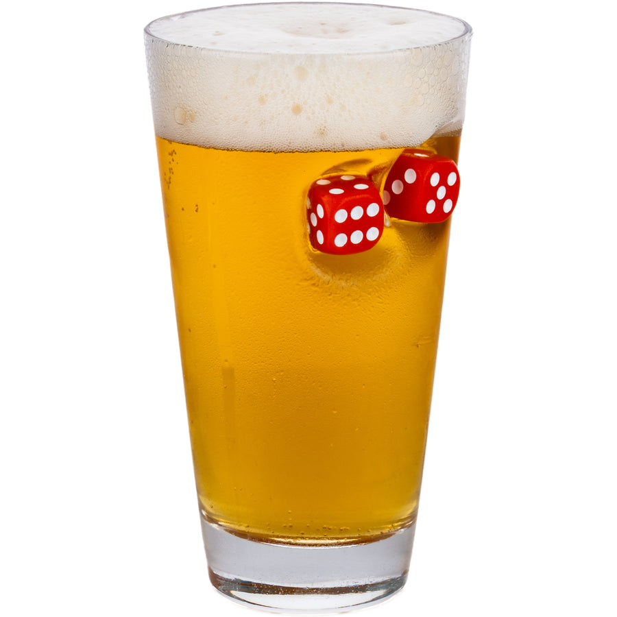 Kırmızı Zarlı Bira Bardağı 455cc