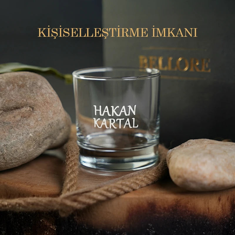 Gerçek .308 Mermili Özel Hediyelik Viski Bardağı Kurşunlu 300cc