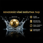 Bellore Futbol Topu Şekilli Paslanmaz Çelik Viski Soğutucu Taş Seti – 4’lü Çelik Buz