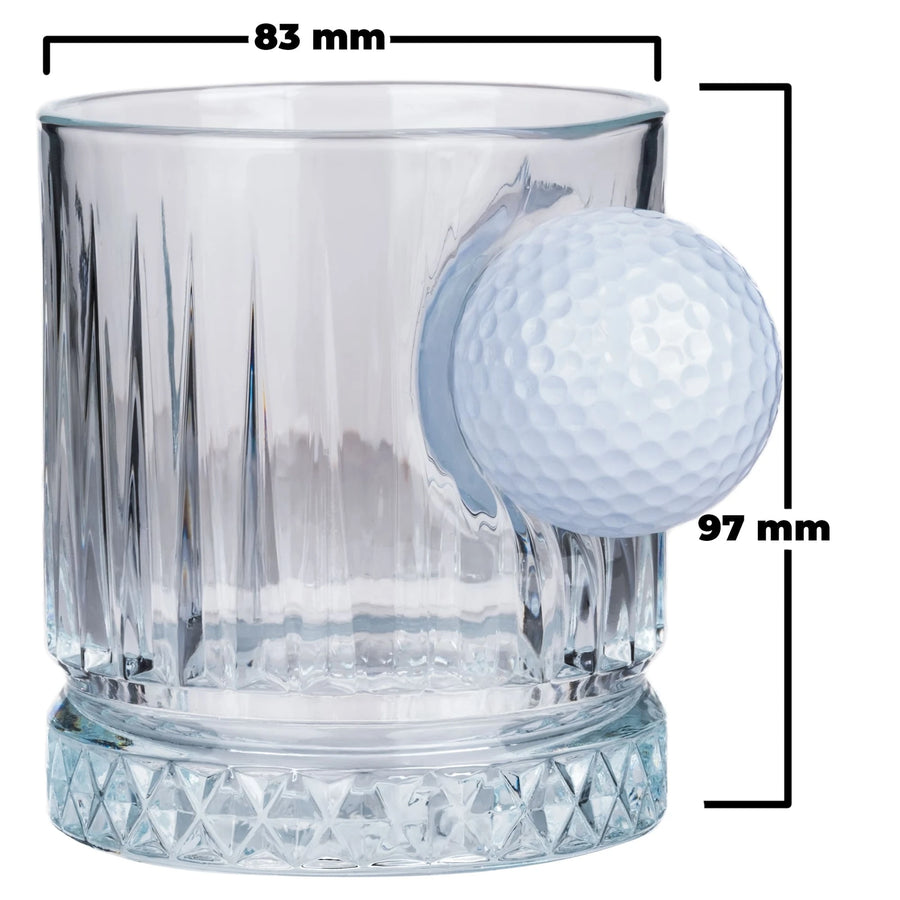 Gerçek Golf Toplu Lüks Hediye Kristal Viski Bardak Seti 355 cc