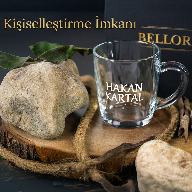Gerçek .308 Mermili Özel Fıncan Kulplu Kahve Bardağı Hediyelik 340cc