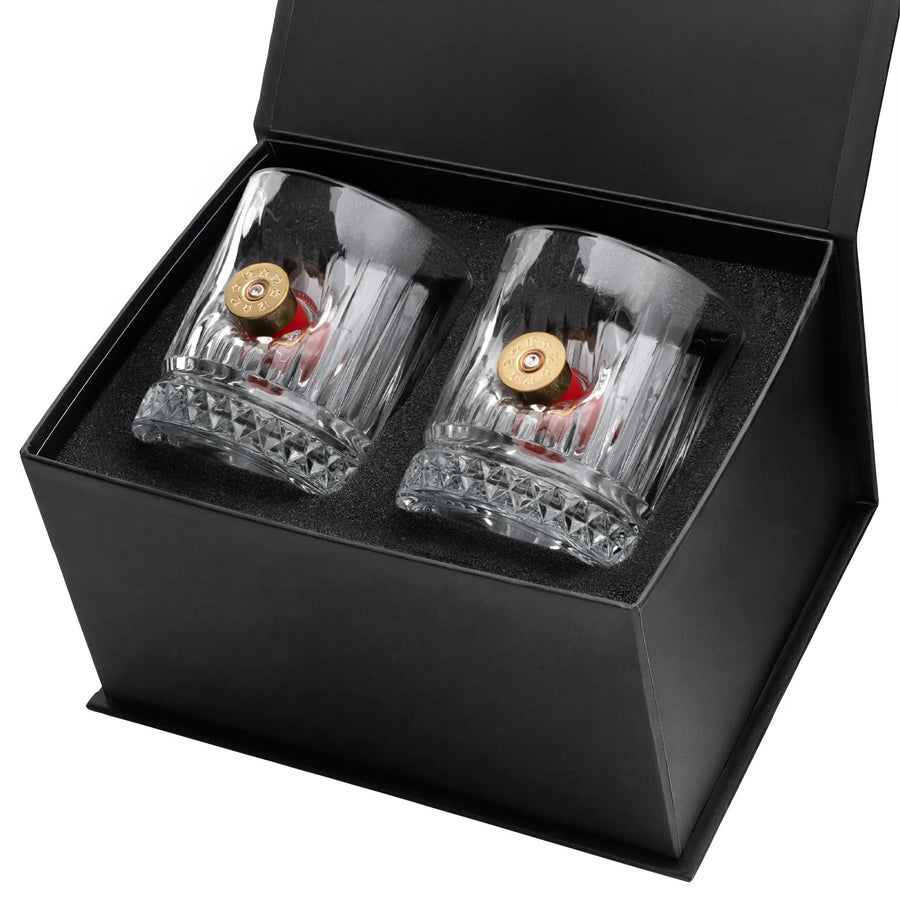 Gerçek 12 Kalibre Fişekli 2’li 355cc Kristal Set Avcı Hediyesi