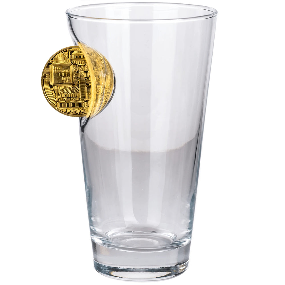 Bitcoin Madeni Para Hediyelik Özel Bira Bardağı 455cc